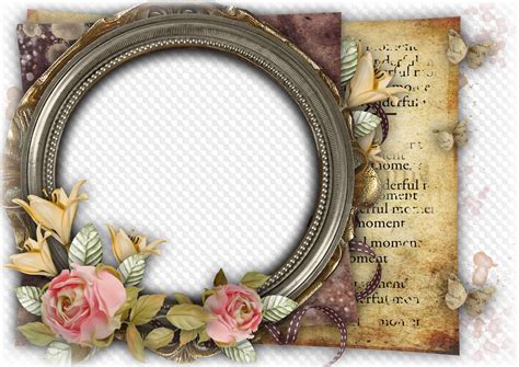 Vintage photo frame, PNG, PSD.