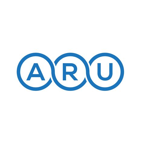 ARU letter logo design on white background. ARU creative initials letter logo concept. ARU ...