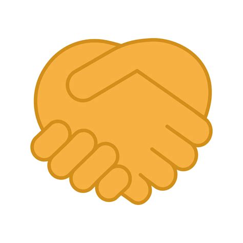 Handshake gesture color icon. Shaking hands emoji. Friends meeting. Agreement, deal, contract ...