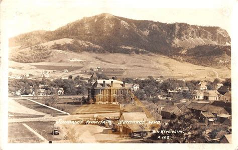 Sundance Wyoming Sundance Mountain In Background Real Photo Postcard ...