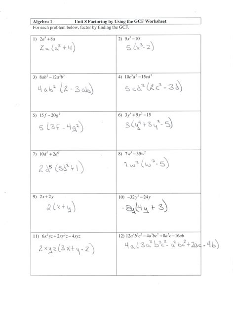 Grade 7 Polynomials Worksheet