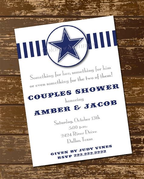 Blue Star Couples Shower Invitation Blue and by colorsofsummer