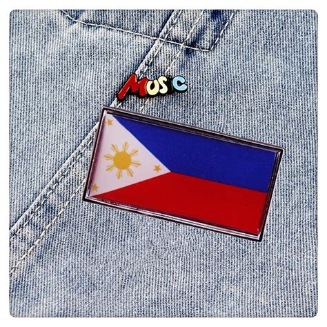 Philippine Flag Pin Square Philippine Flag Lapel Pin Souvenirs | Shopee ...