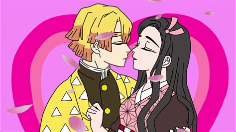 Nezuko x Zenitsu First Kiss - YouTube