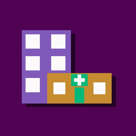 Flat icon design collection hospital building in vector ai eps | UIDownload
