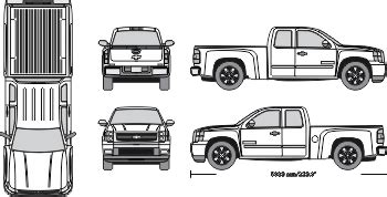 Pickup Truck Outline Drawing at PaintingValley.com | Explore collection of Pickup Truck Outline ...