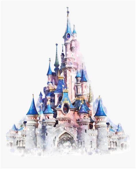 #watercolor #castle #kingdom #cinderella #princess - Disneyland Park ...