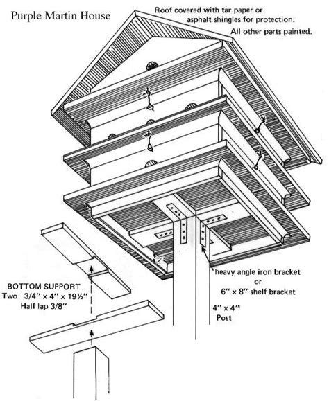 Martin Bird House Plans Free printable \x3cb\x3ebirdhouse plans\x3c/b\x3e level, 8-room free ...