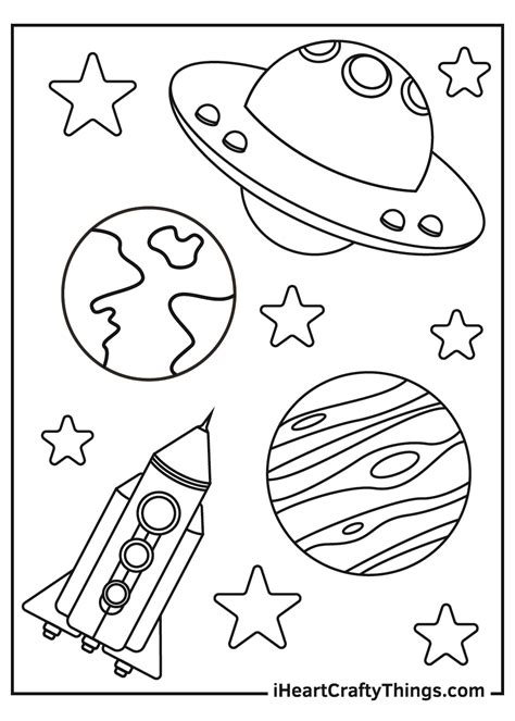 Space Coloring Page