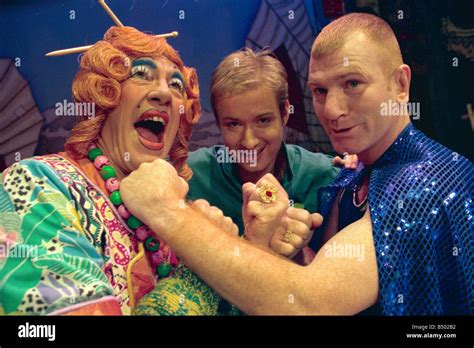 The cast from the pantomime Aladdin at the Sunderland Empire Boxer ...