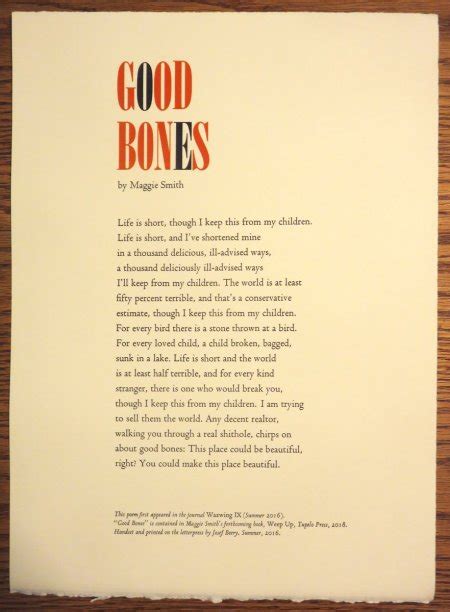 “Good Bones” by Maggie Smith (repost) – Words for the Year