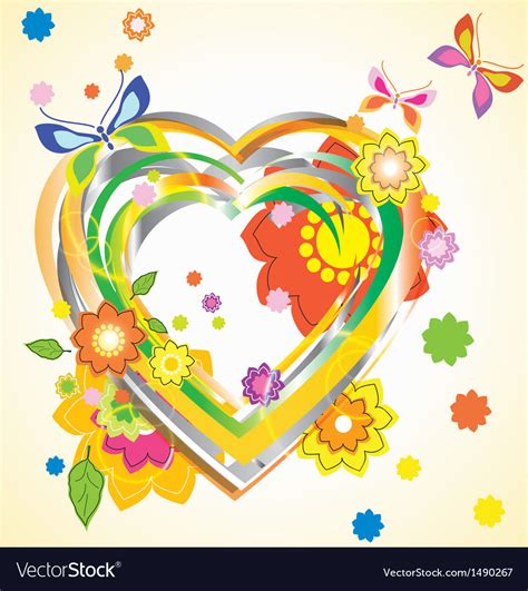 Bright heart Royalty Free Vector Image - VectorStock