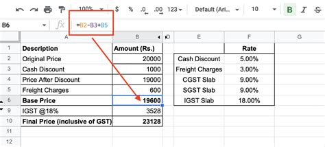 How to Calculate GST in Excel Sheets?