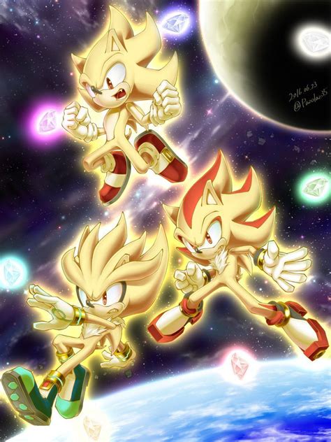 Super Sonic Super Silver And Super Shadow Wallpapers - Wallpaper Cave