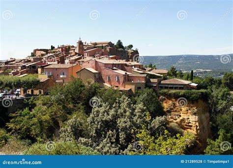 Village Roussillon, Provence, France. Stock Photo - Image of village ...