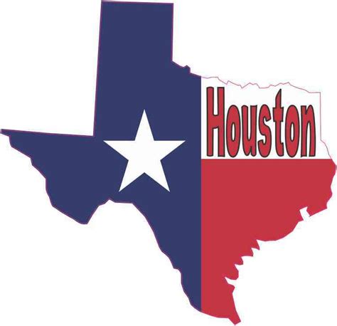 5inx5in Houston Texas Flag Decal Bumper Sticker Truck Window Vinyl Decals