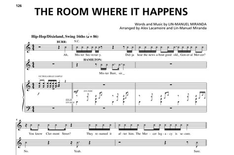 Room Where It Happens Sheet Music | Audiolover