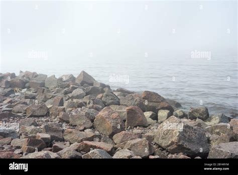 Landscape with fog Stock Photo - Alamy