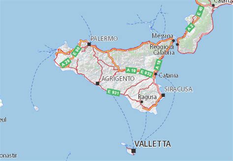 MICHELIN Caltanissetta map - ViaMichelin