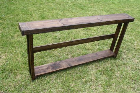 RUSTIC SOFA TABLE Narrow Console Long Skinny Large Entryway | Etsy
