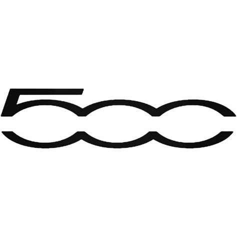 Buy Fiat 500 2007 Logo Vector Aftermarket Decal Sticker Online