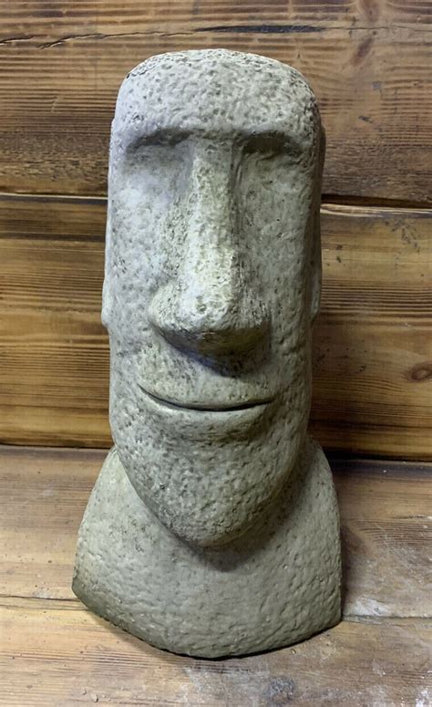 Stone Garden Easter Island Head/ Moai/ Tiki Concrete Ornament - Etsy UK