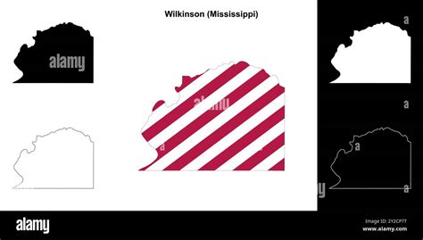 Wilkinson County (Mississippi) outline map set Stock Vector Image & Art ...