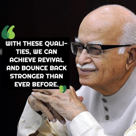 L K Advani on dealing with differences in people within parties