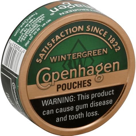 Copenhagen Smokeless Tobacco, Wintergreen, Pouches | Chewing Tobacco ...