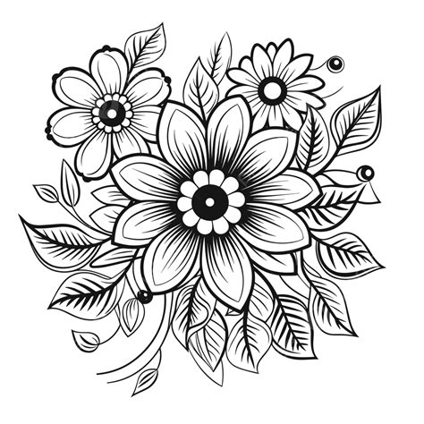 Balck And Flowers Transparent Background Vector, Flower, Flower Vector, Clipart PNG and Vector ...