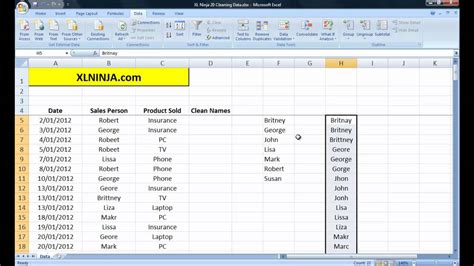 Cleaning Data in Excel - YouTube