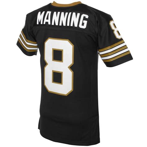 Mens New Orleans Saints Archie Manning Mitchell & Ness Black 1979 Retired Player Vintage Replica ...