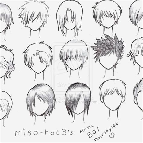 Anime Guy Hairstyles Drawing at GetDrawings | Free download