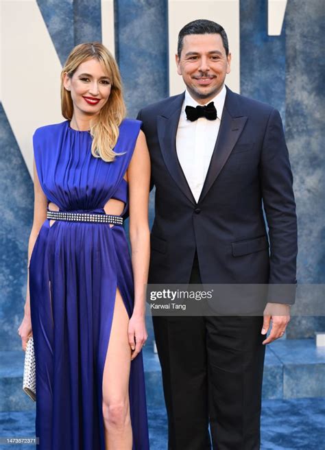 Kenza Fourati and Ayman Mohyeldin attend the 2023 Vanity Fair Oscar ...