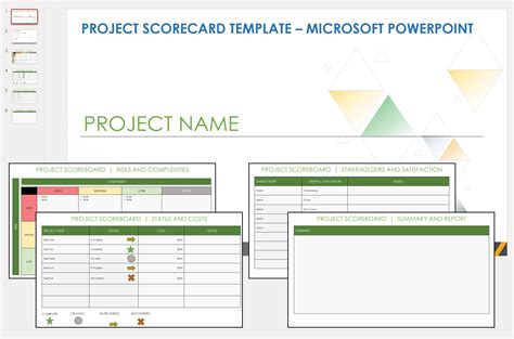 Project Management Scorecard Template