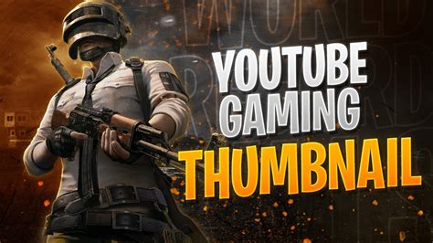 How to Make Gaming Thumbnail Design in Photoshop - PUBG Gaming ...