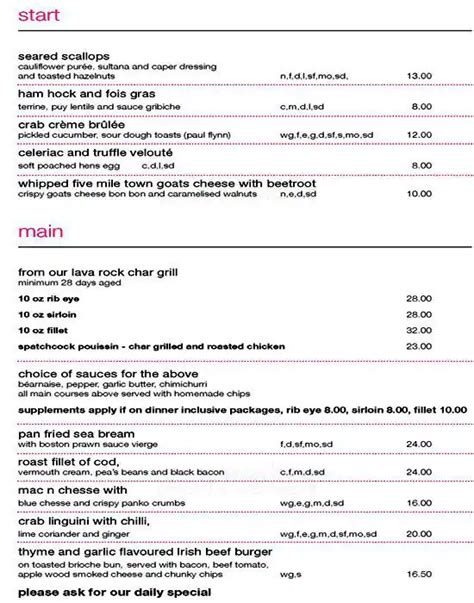 Menu at Coda Eatery restaurant, Dublin, Point Square