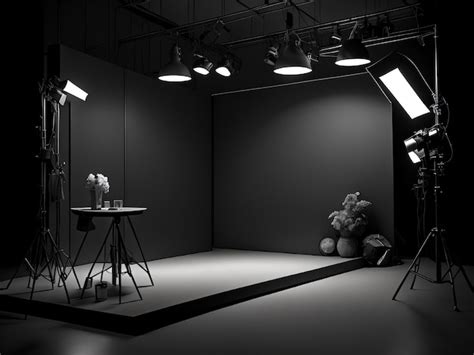 Premium Photo | A set of lights and a table with one that says " studio