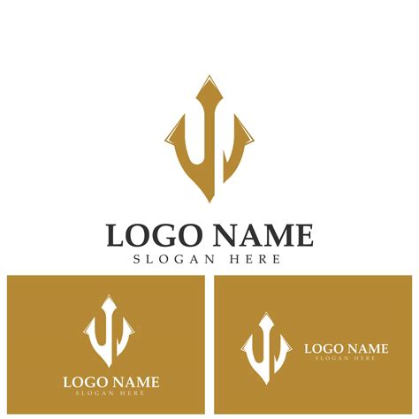 symbol trident logo vector template 10720200 Vector Art at Vecteezy