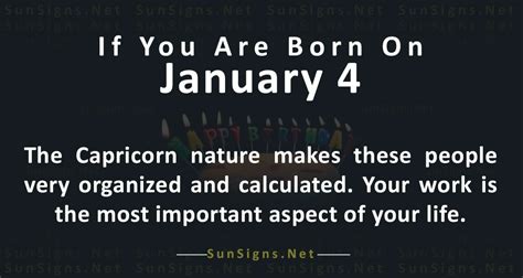 January 4 Zodiac Is Capricorn, Birthdays And Horoscope - SunSigns.Net