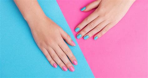 Download Pastel Pink And Blue Nails Wallpaper | Wallpapers.com