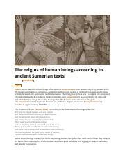 Sumerian Creation Myth.pdf - 26 FEBRUARY, 2019 - 23:01 JOHNBLACK The origins of human beings ...