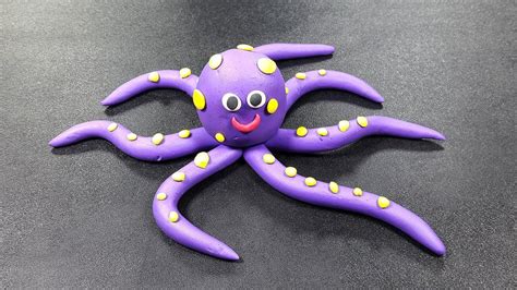 Octopus Clay Tutorial | Clay Toys Making For Kids | Polymer Clay ... | Créations en argile ...