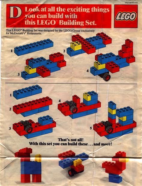 View LEGO® instruction 1915 Airplane - LEGO instructions and catalogs library