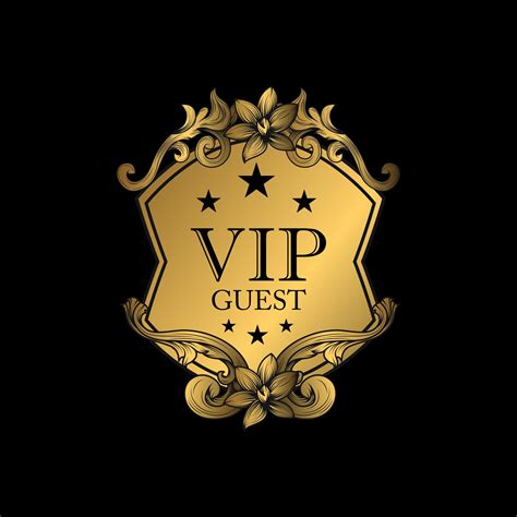 VIP guest luxury golden emblem 1180538 Vector Art at Vecteezy