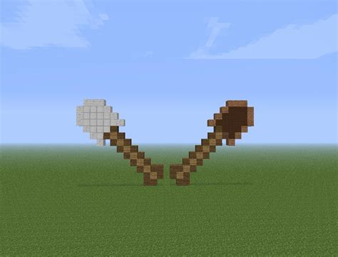 Shovel Pixel Art ( Wooden and Iron) Minecraft Project