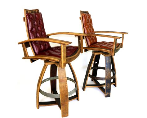 The Pub Chairs | Leather Barrel Pub Chairs - Hungarian Workshop