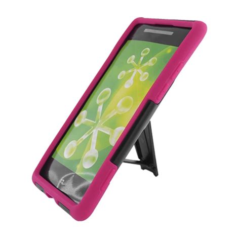 HTC Windows Phone 8X Case, by Insten Dual Layer [Shock Absorbing] Hybrid Stand Hard Plastic/Soft ...