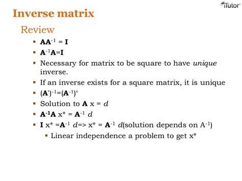 Inverse Matrix & Determinants