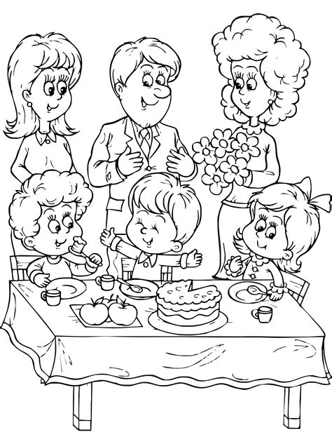 Coloring Pages Of Family - Coloring Home